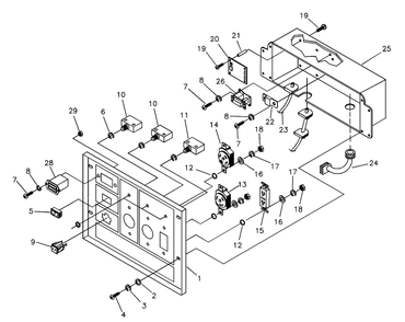 Control Panel Diagram and Parts List for 9805-1-MC  Briggs and Stratton Generator